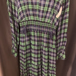 Load image into Gallery viewer, STS Plaid LS Tiered Maxi DRESSES S
