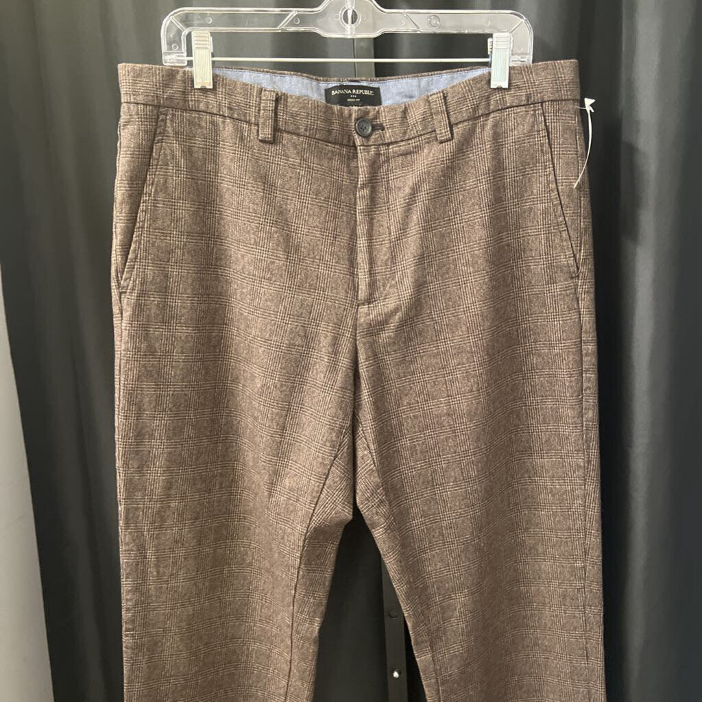 Banana Republic Plaid Dress Slacks MENS PANTS 34x34