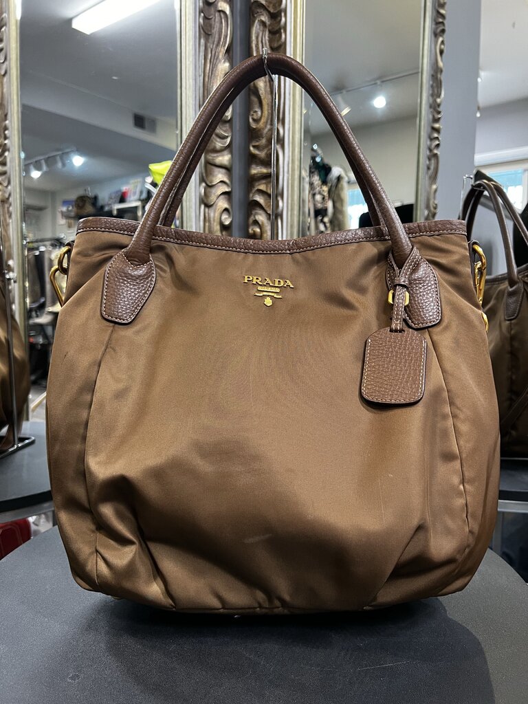 Prada Nylon w Leather Trim Crossbody HANDBAGS M