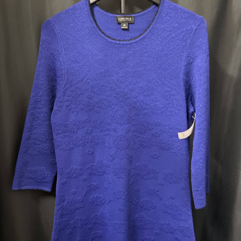 Carlisle Knit SS Floral Embossed DRESSES M