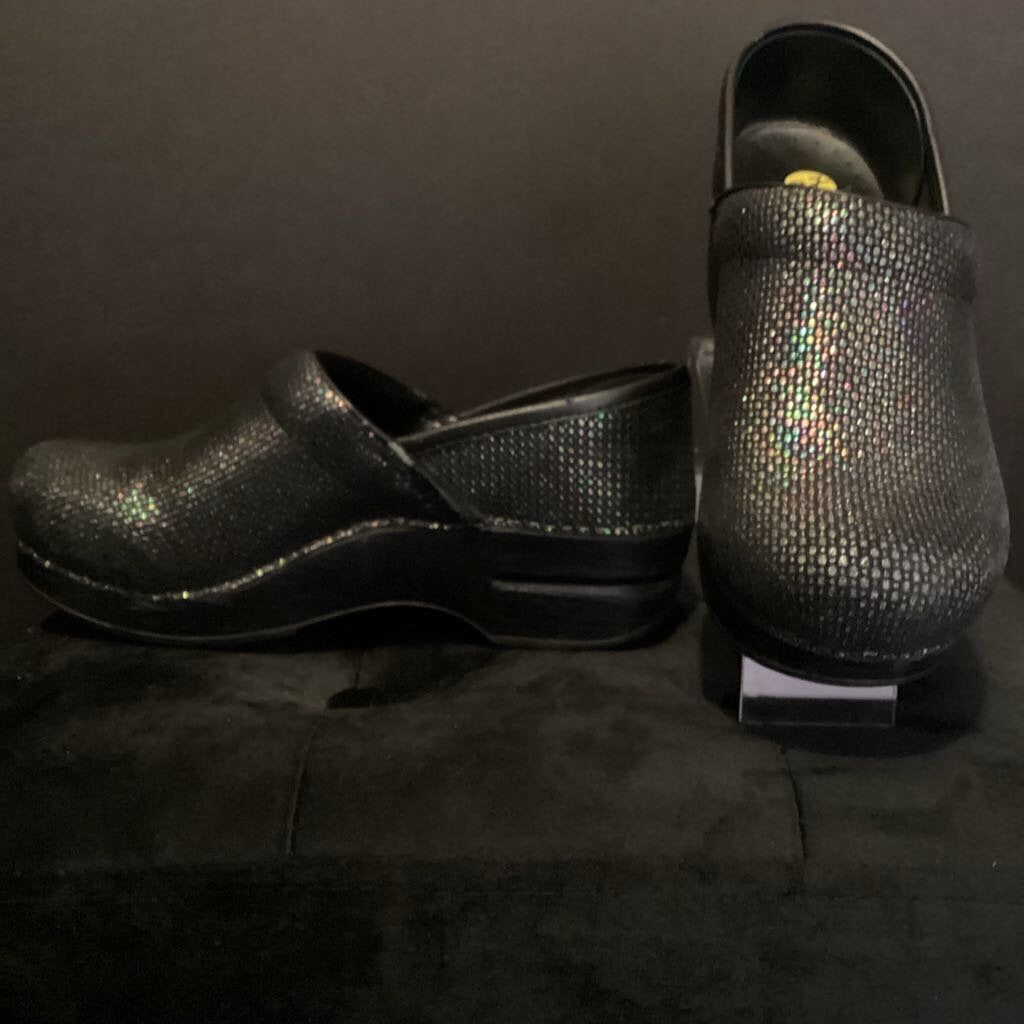 Dansko Multicolor Scale Print Slip On Clogs SHOES 37