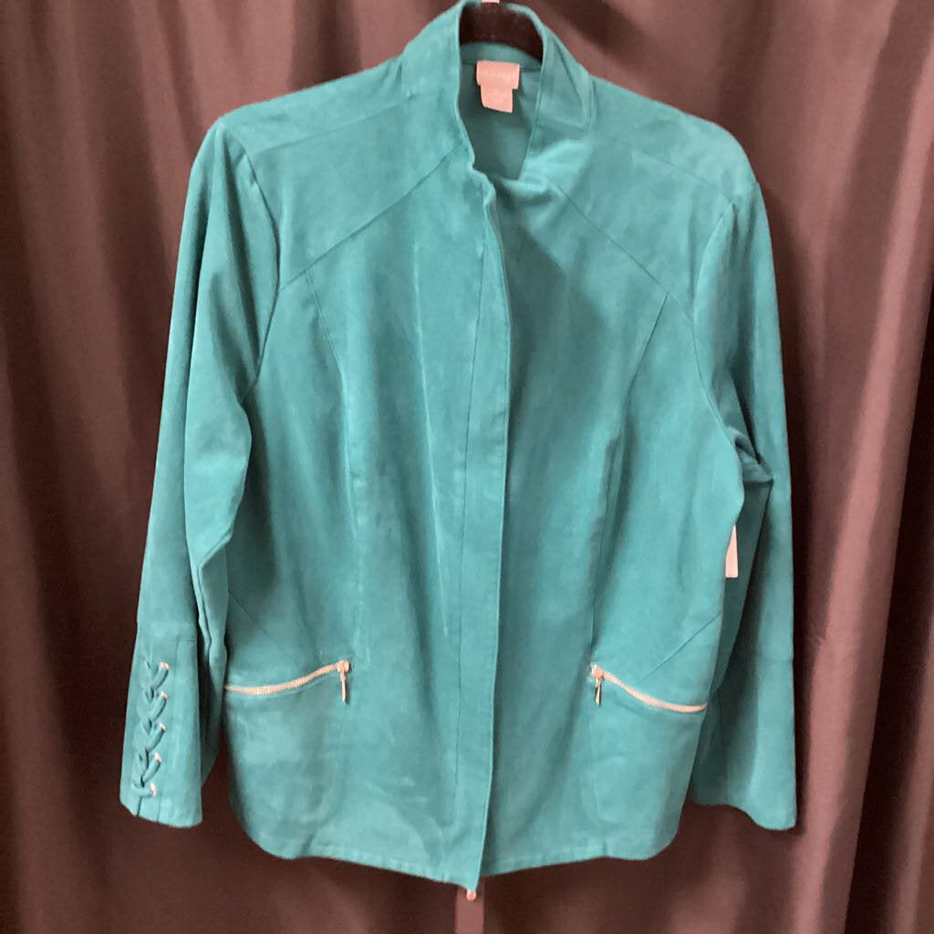 Chicos Suede Zip Front JACKETS 3P