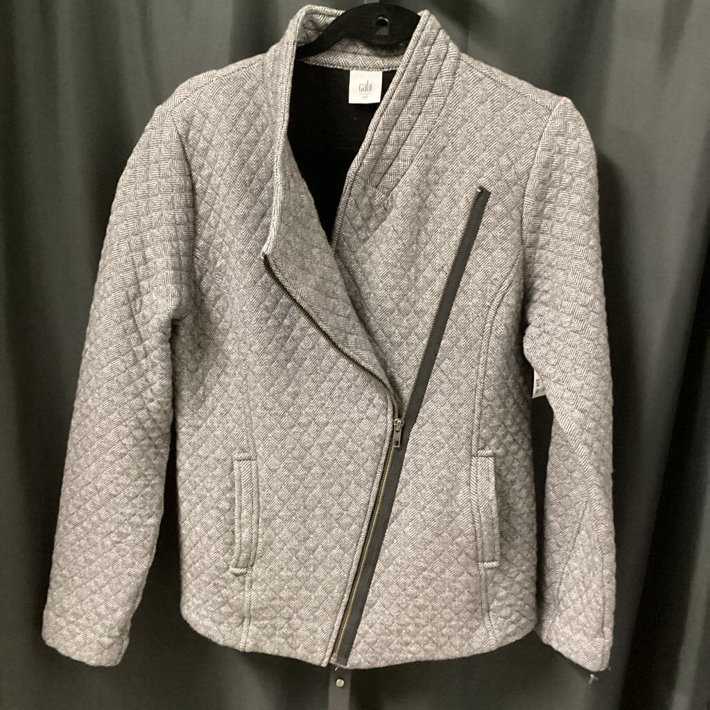 Cabi Textured Lightweight Zip Front Bomber JACKETS M