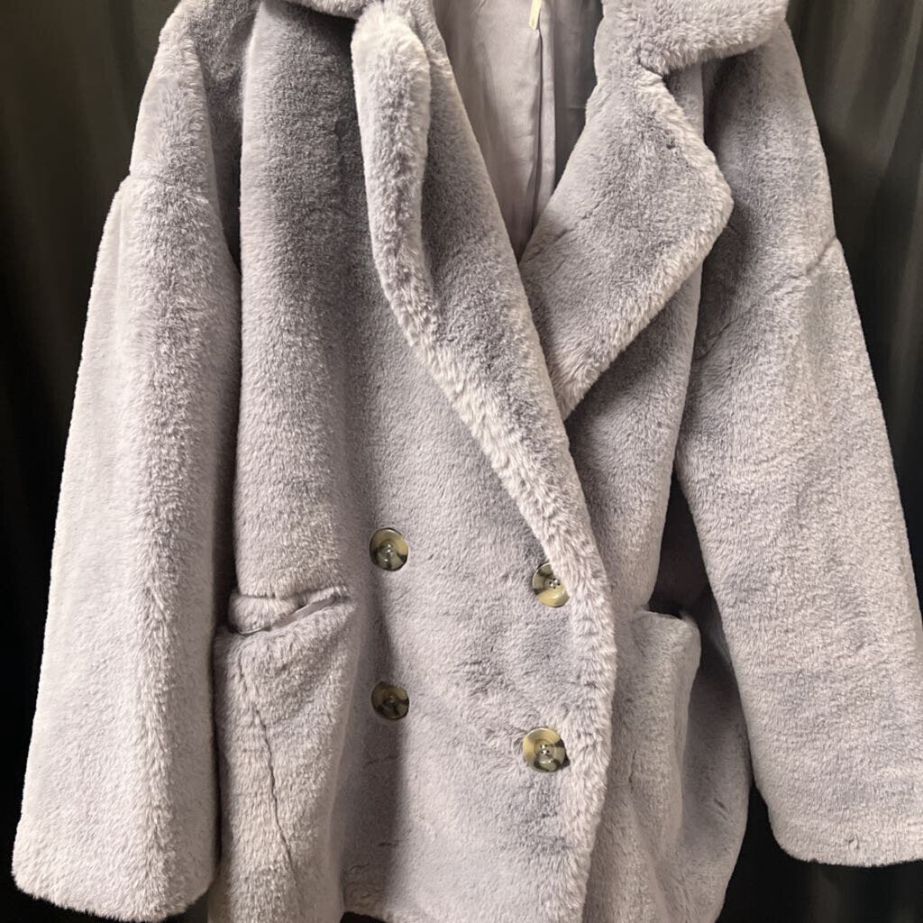 Free People Faux Fur Midlength JACKETS L