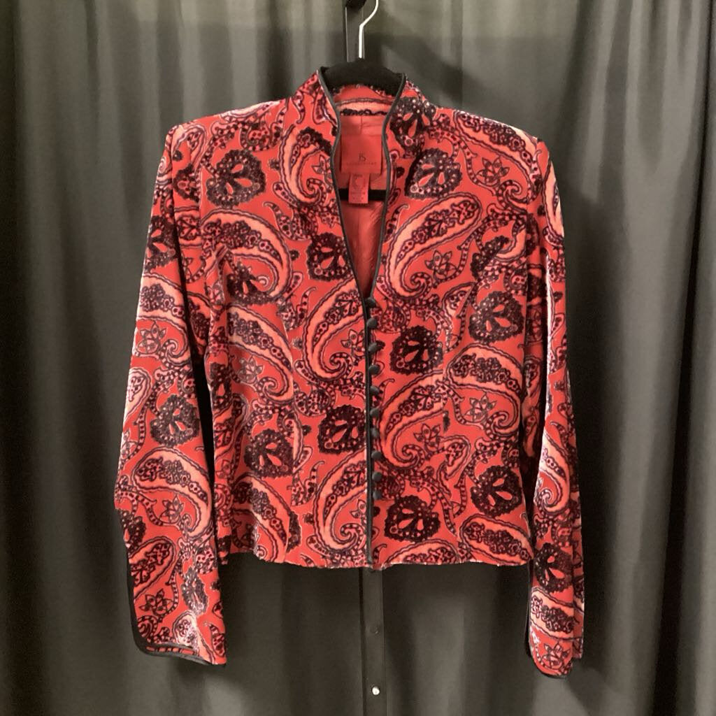 JS Collections Crushed Velvet Paisley Pattern JACKETS 4