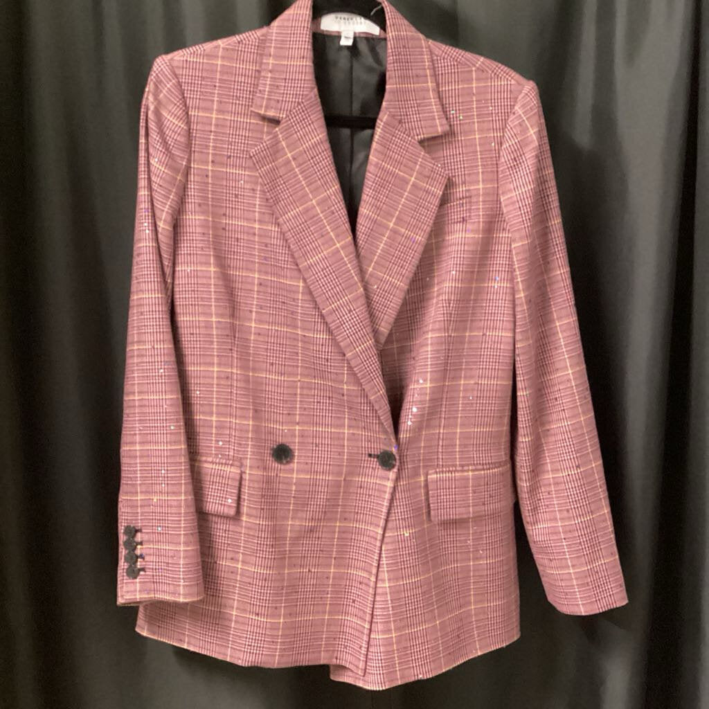 Derek Lam 10 Crosby Plaid w/sparkle Blazer JACKETS 4