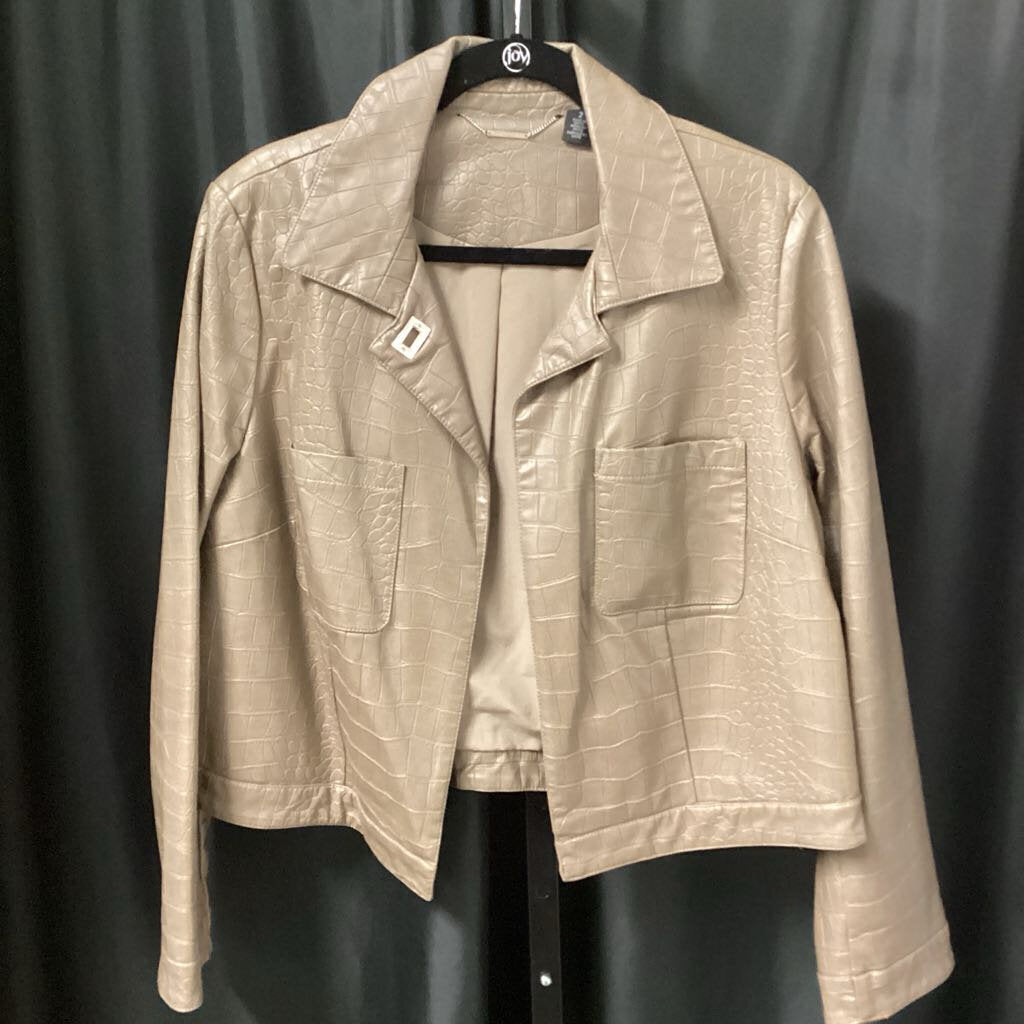 Chicos Vegan Leather Cropped JACKETS 2