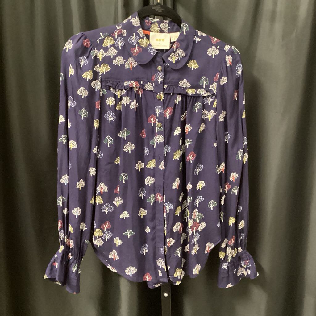 Maeve Floral Print/Trees TOPS Small