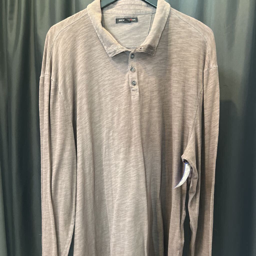 John Varvatos L/S Cotton 1/4 Button MENS SHIRTS XXL