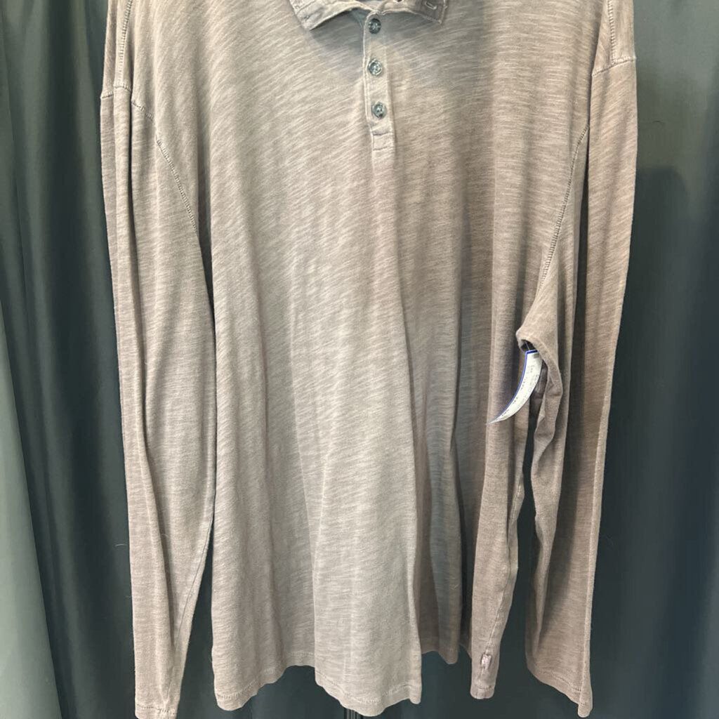 John Varvatos L/S Cotton 1/4 Button MENS SHIRTS XXL