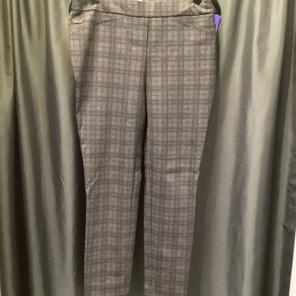Calvin Klein Plaid Windowpane Skinny Slacks PANTS 8