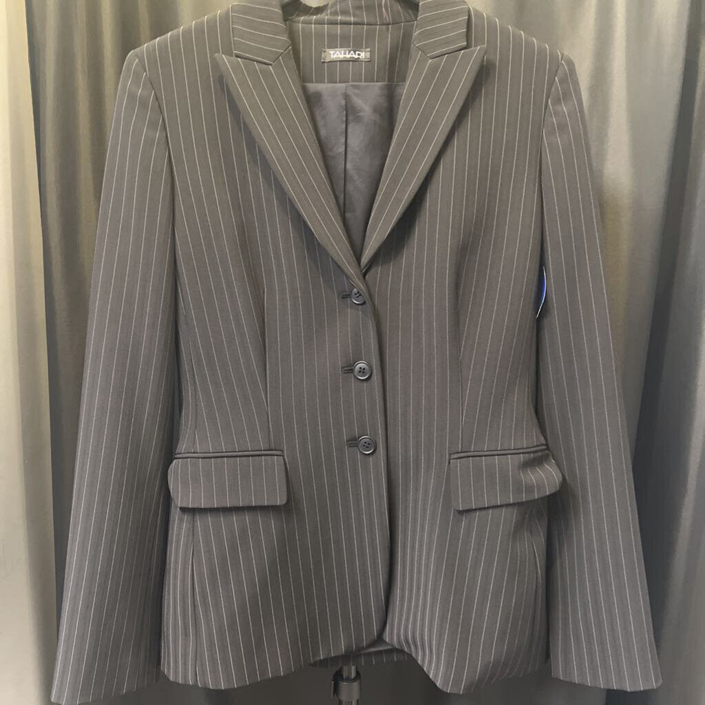 Tahari Pinstriped Blazer JACKETS S/M