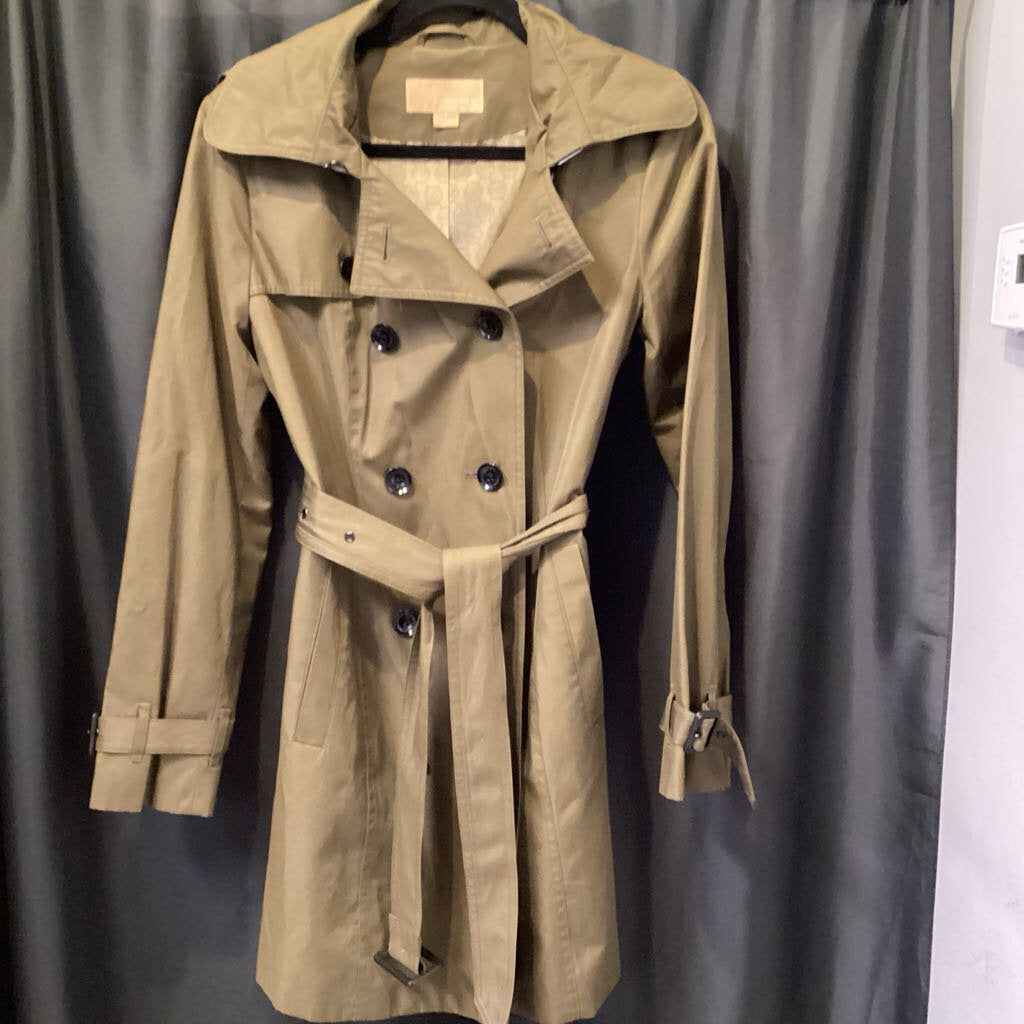 Michael Kors Collared Lightweight Tie Waist JACKETS S