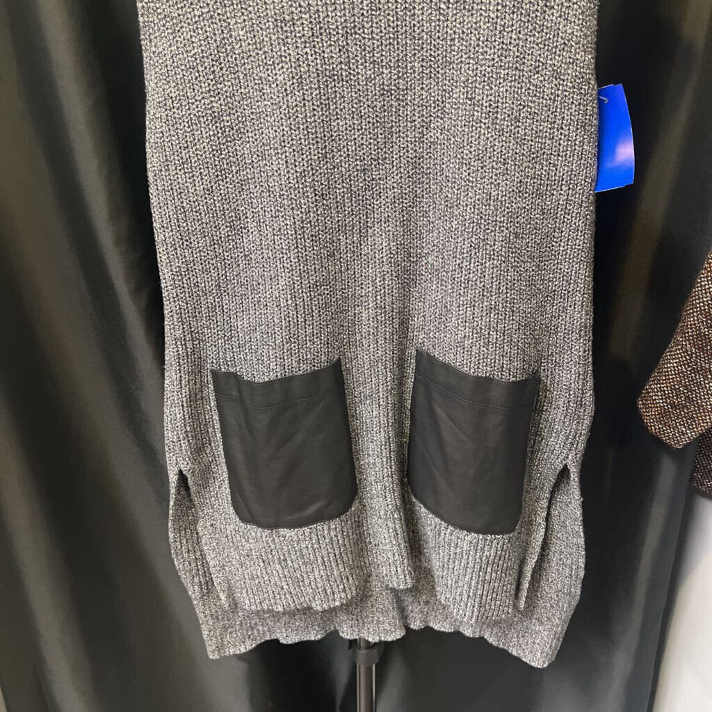 Banana Republic Knit w Leather Pockets DRESSES M