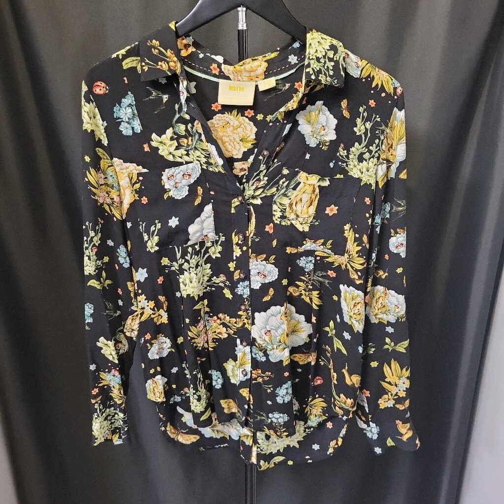 Maeve Floral BUtton Down TOPS M