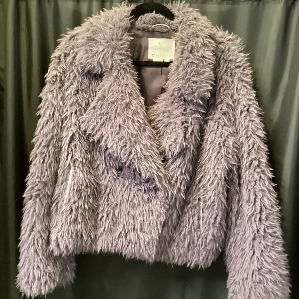Anthropologie Fuzzy Cropped OUTERWEAR Small