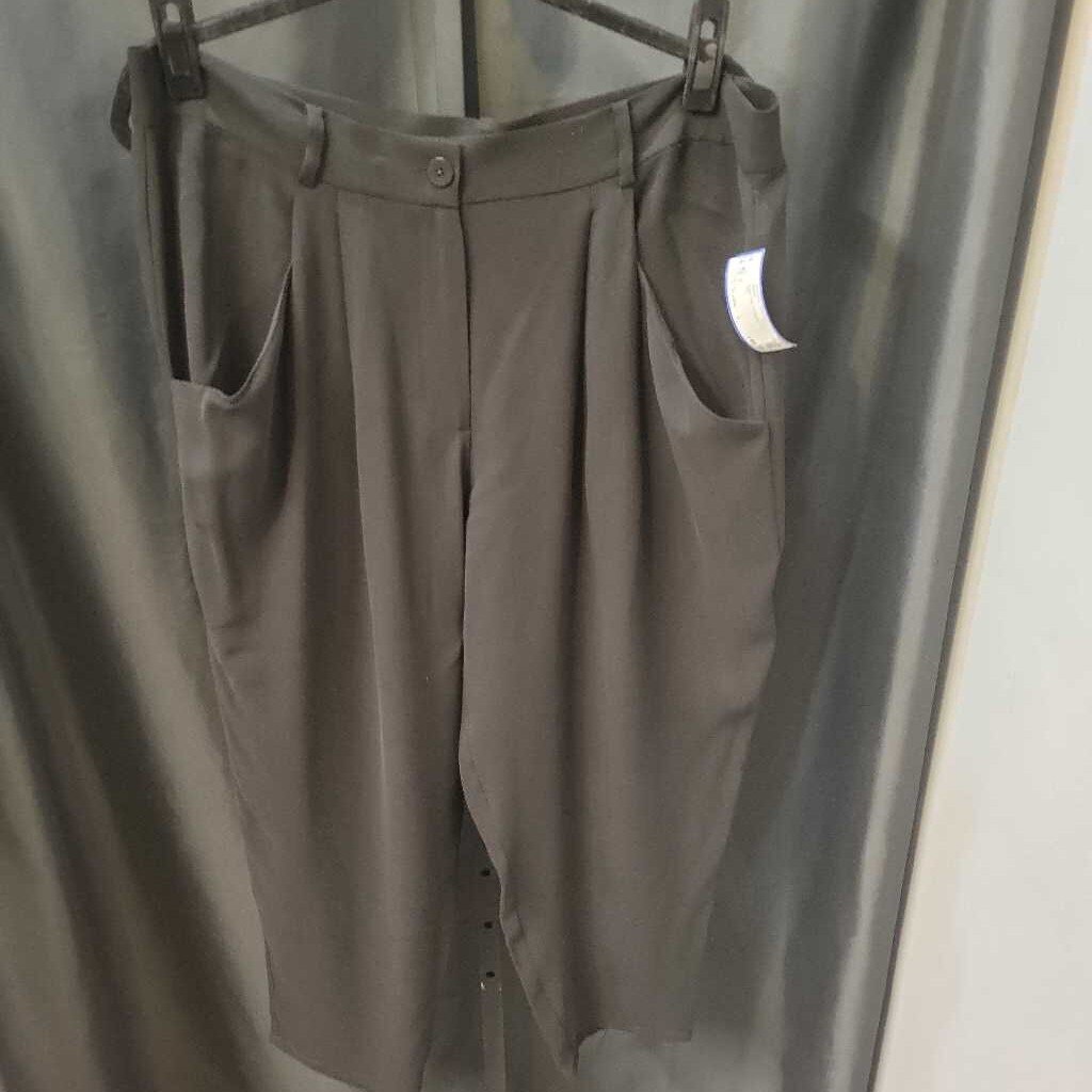 Eileen Fisher Wide Leg Cropped Slacks PANTS L