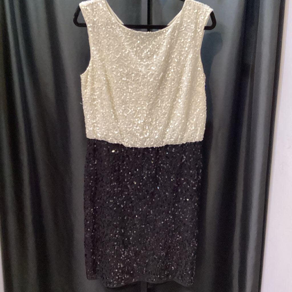 Ann Taylor Sequin Two Tone Sleeveless DRESSES 10