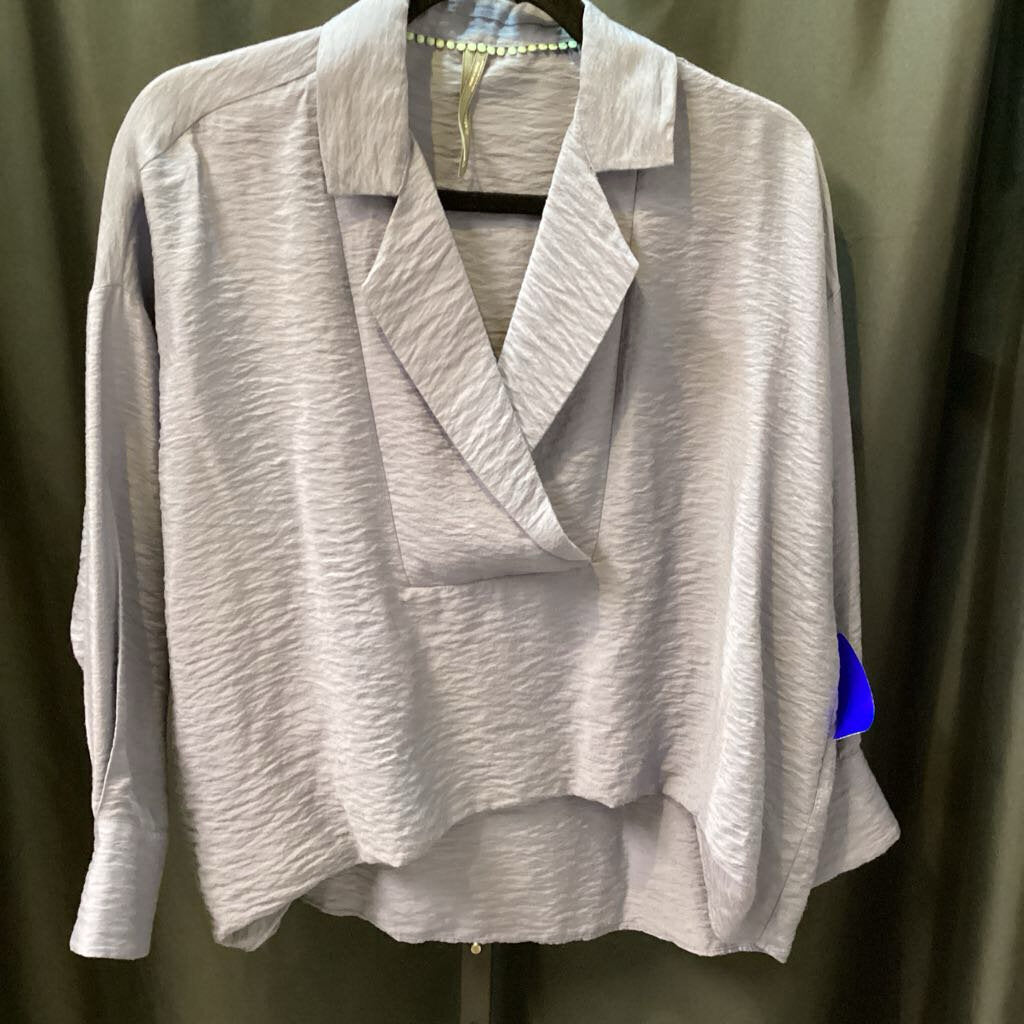 Anthropologie Collared Cross Front LS TOPS XXS