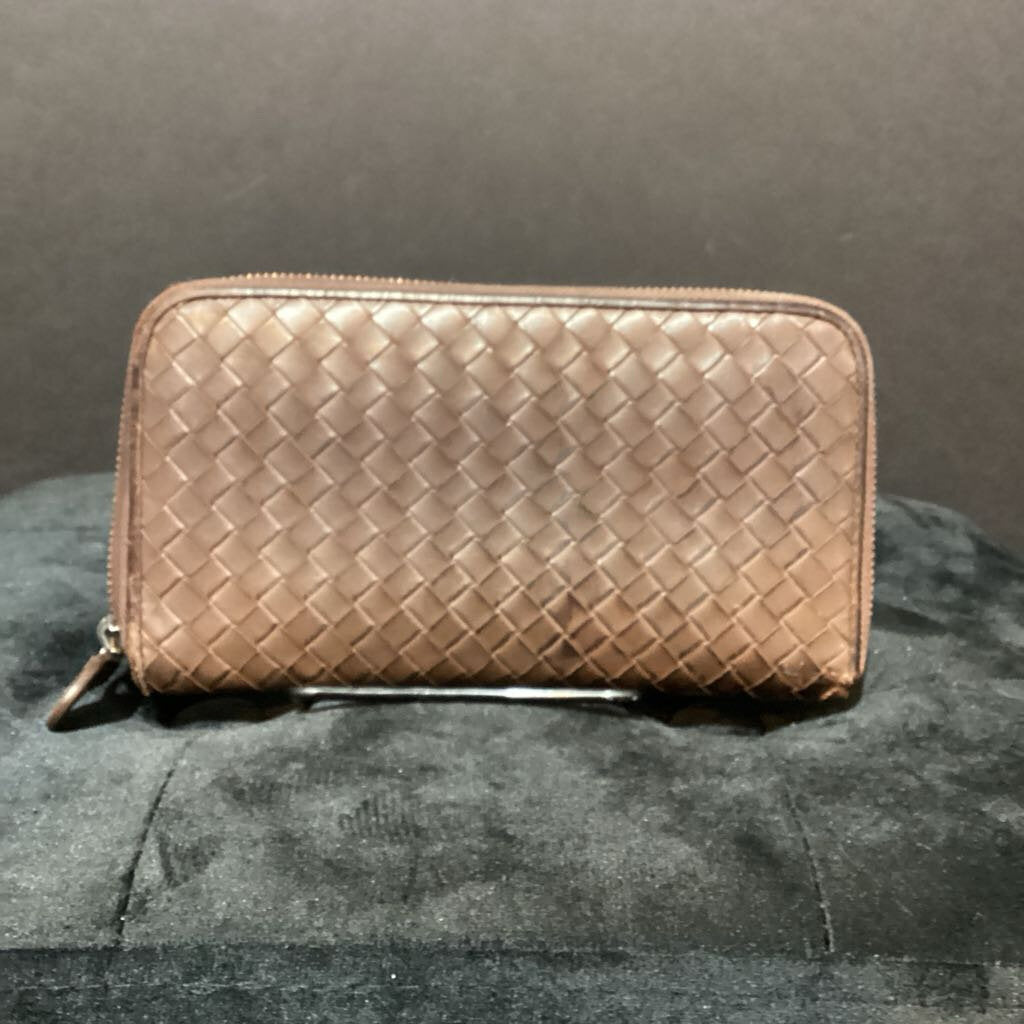 Bottega Veneta Braided Classic Zip Around WALLETS S