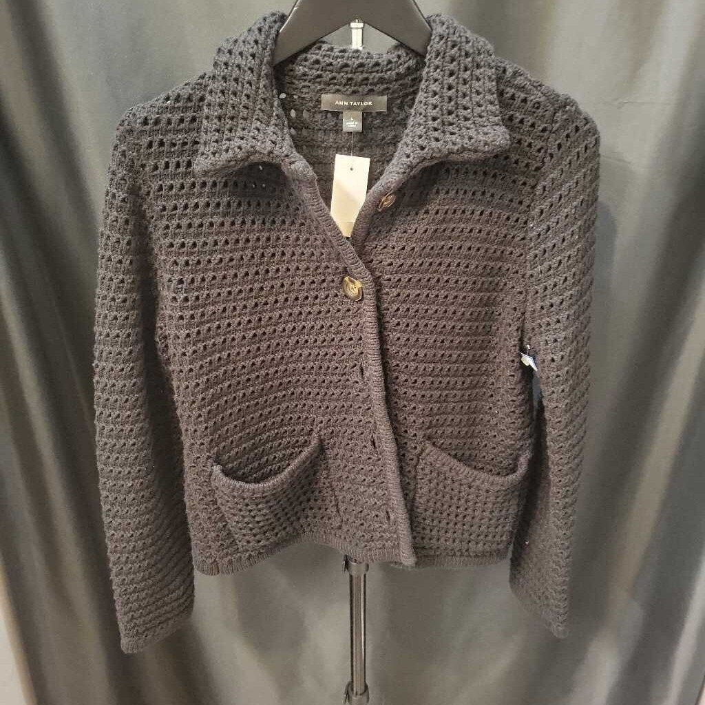 Ann Taylor NWT Open Knit Cardigan SWEATERS L