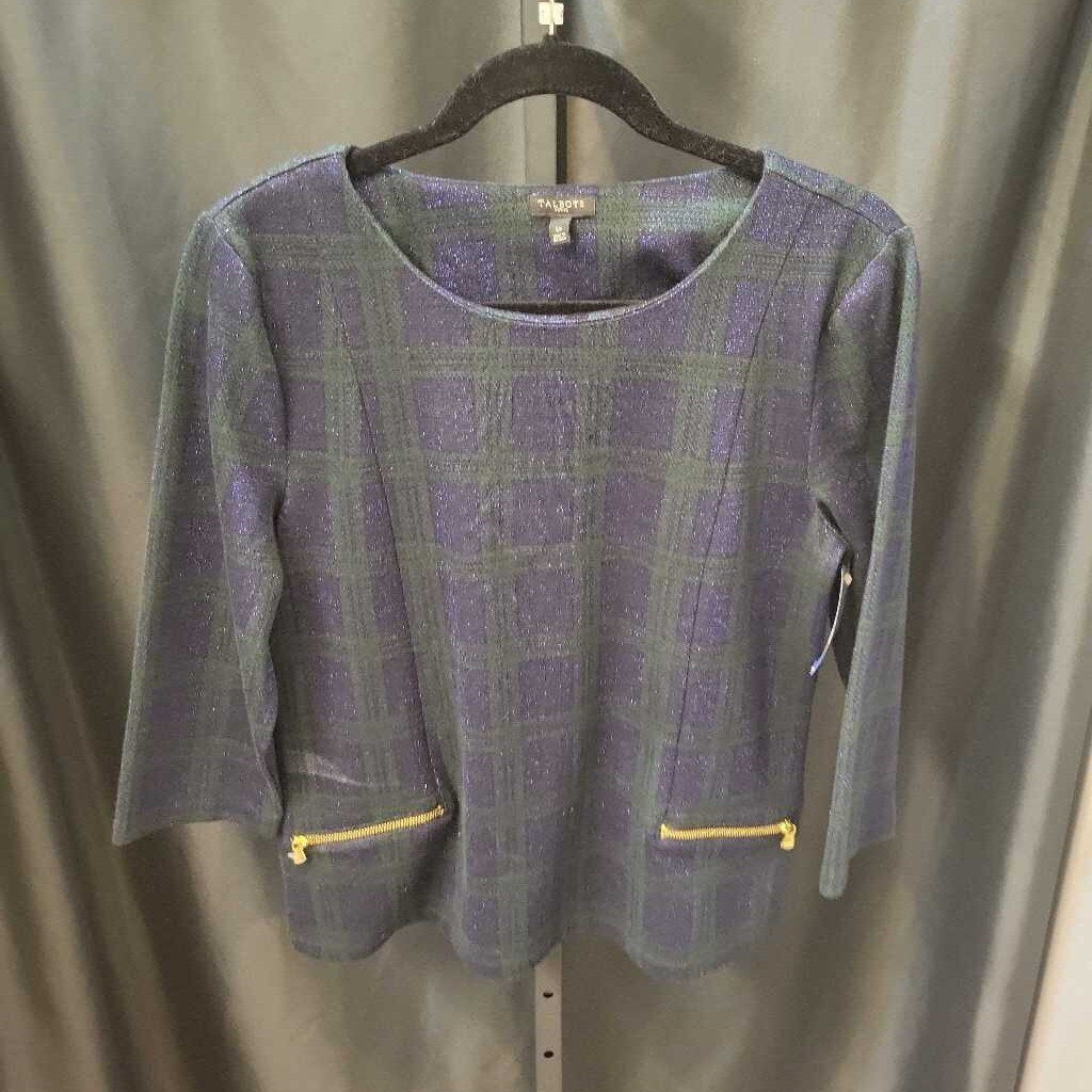 Talbots Plaid SS Metallic Thread TOPS LP