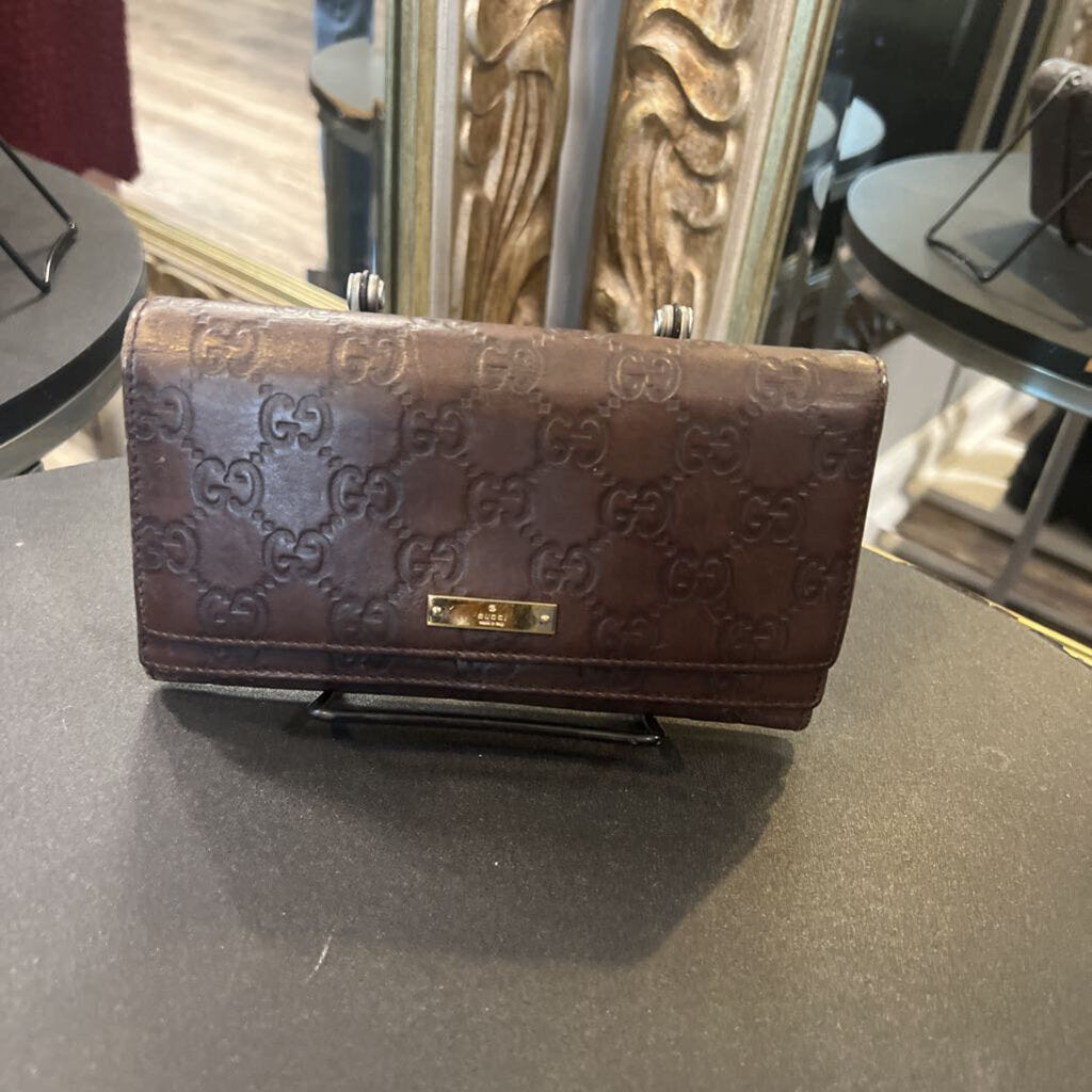 Gucci AS IS Leather Logo ACCESSORIES Wallet
