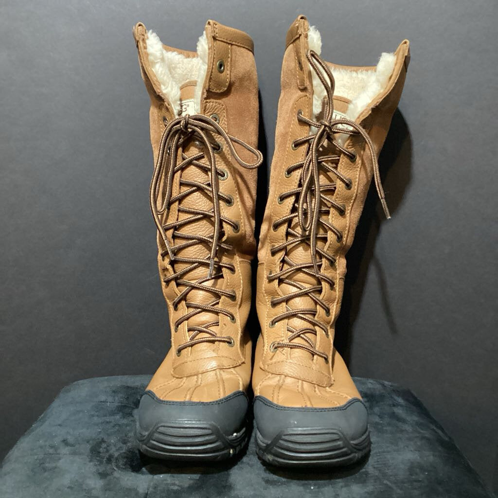 Ugg Tall Fleece Lined Lace Up BOOTS 7