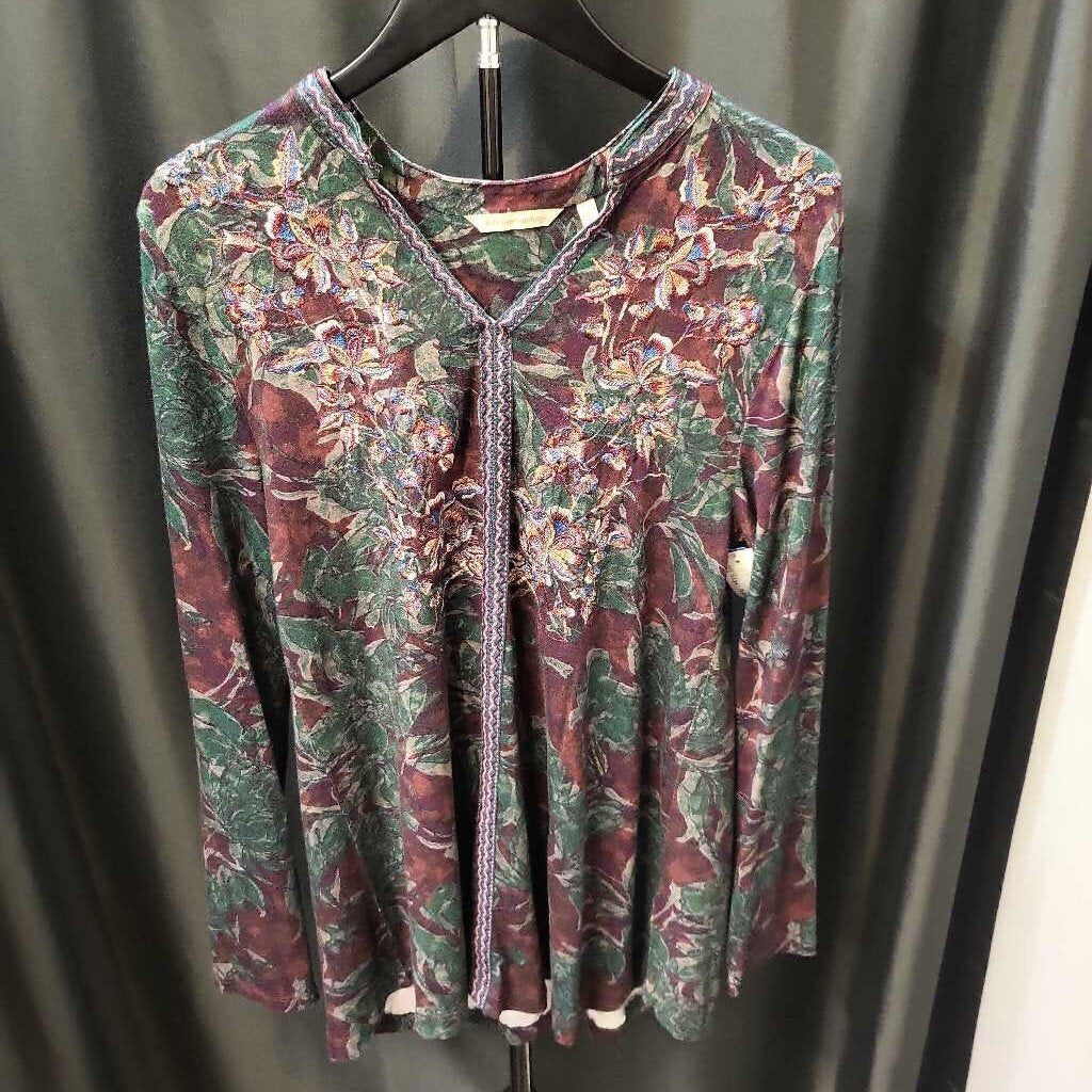 Soft Surroundings Embroidered Tunic TOPS Medium