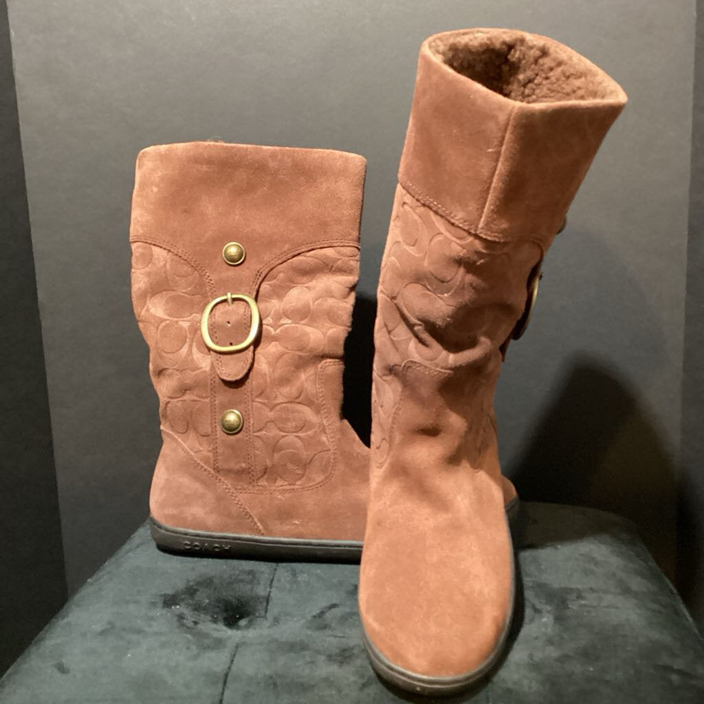 Coach Suede Short Logo BOOTS 9.5