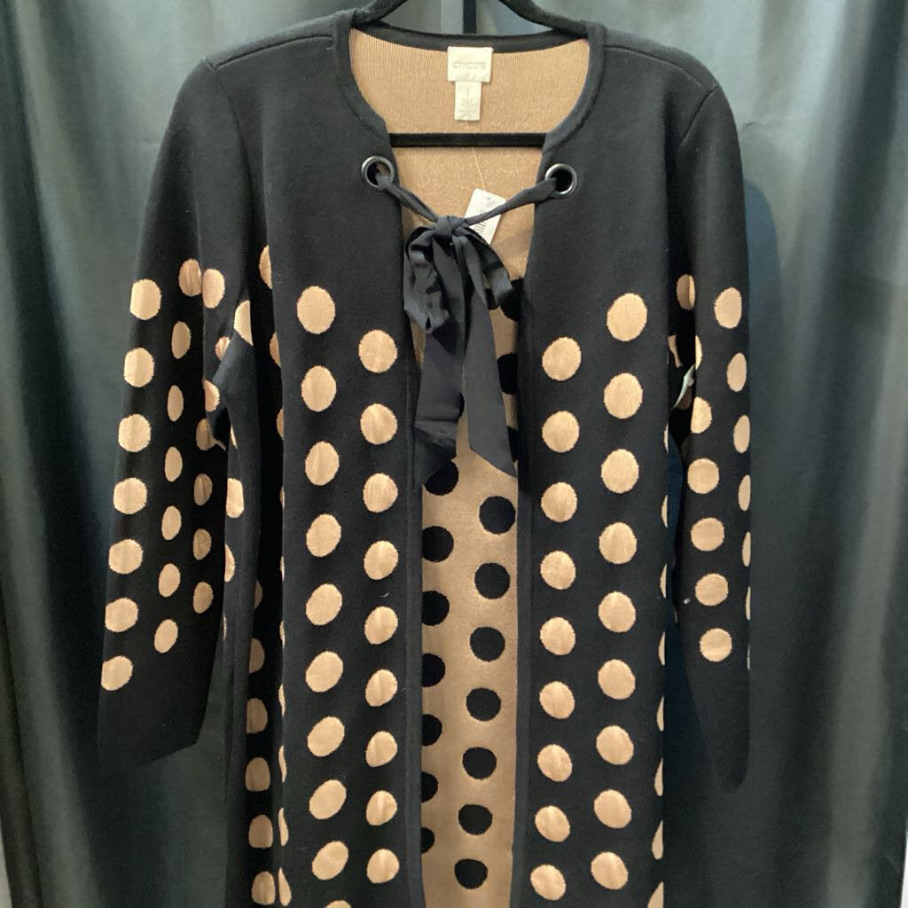 Chicos NWT Circle Pattern Knit Tie SWEATERS 1