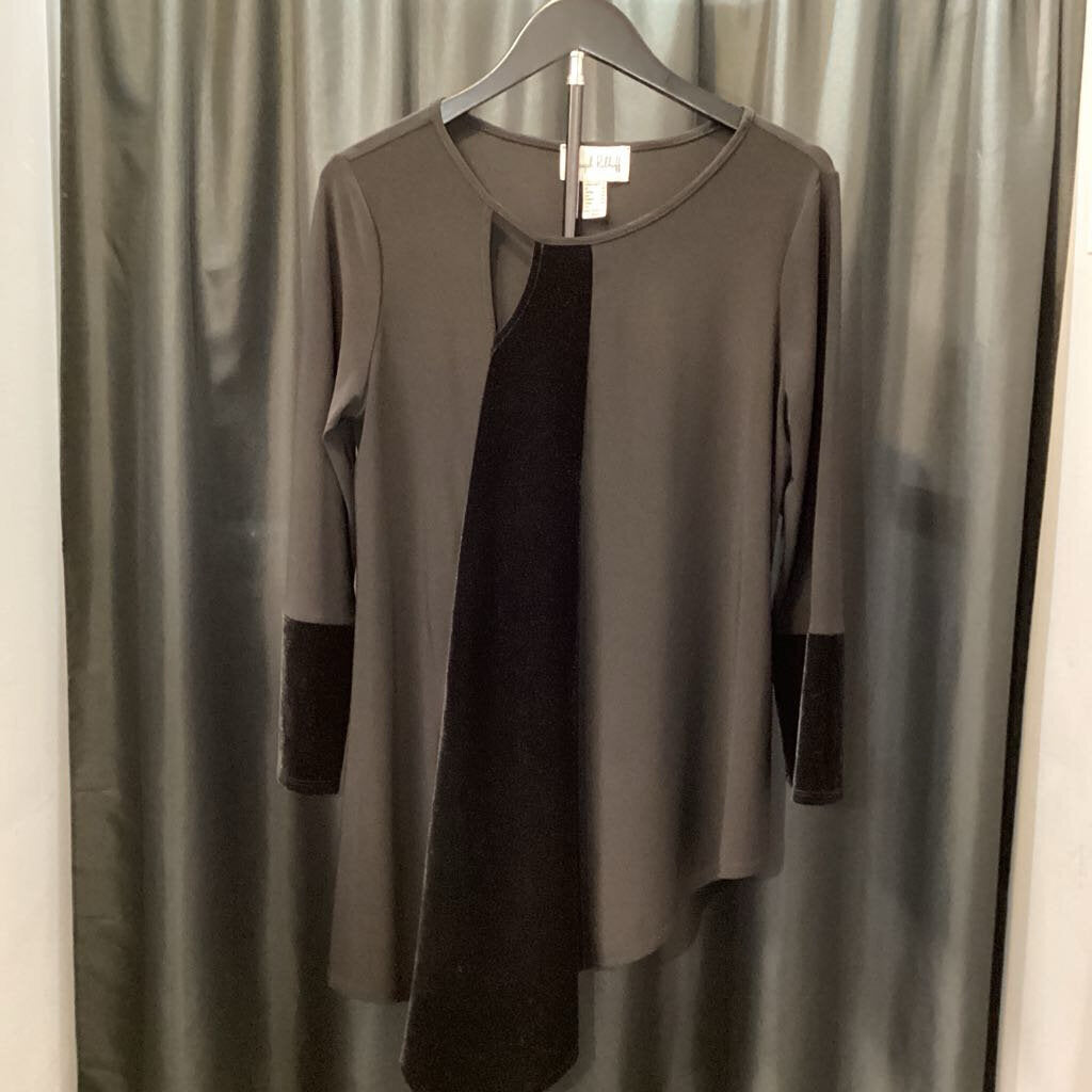 Joseph Ribkoff Jersey Knit/Velvet Tunic TOPS Small