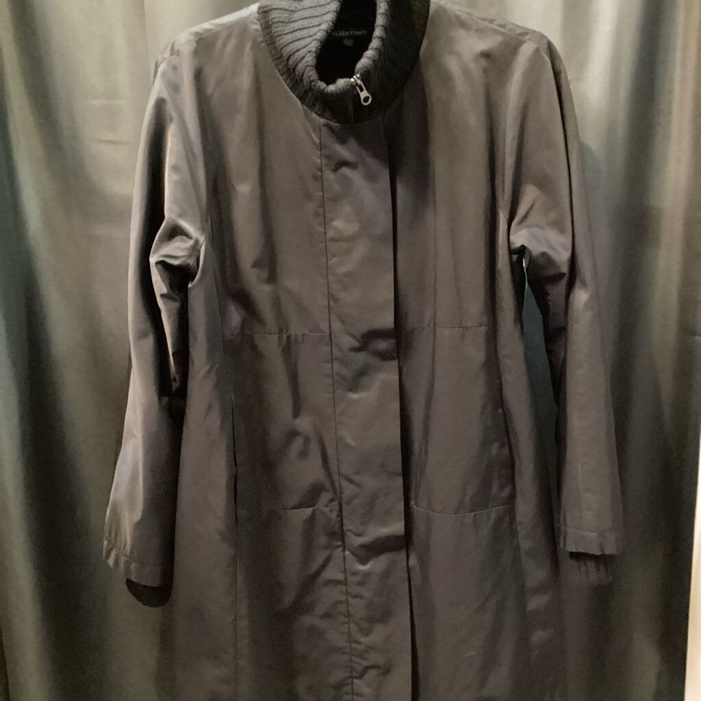 Eileen Fisher Knit Detail Raincoat JACKETS XS