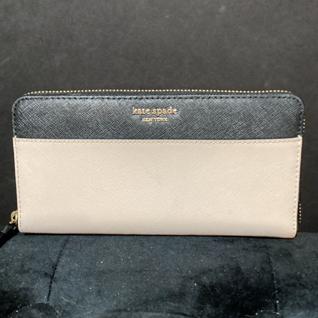 Kate Spade Saffiano Leather Colorblock Zip Around WALLETS M