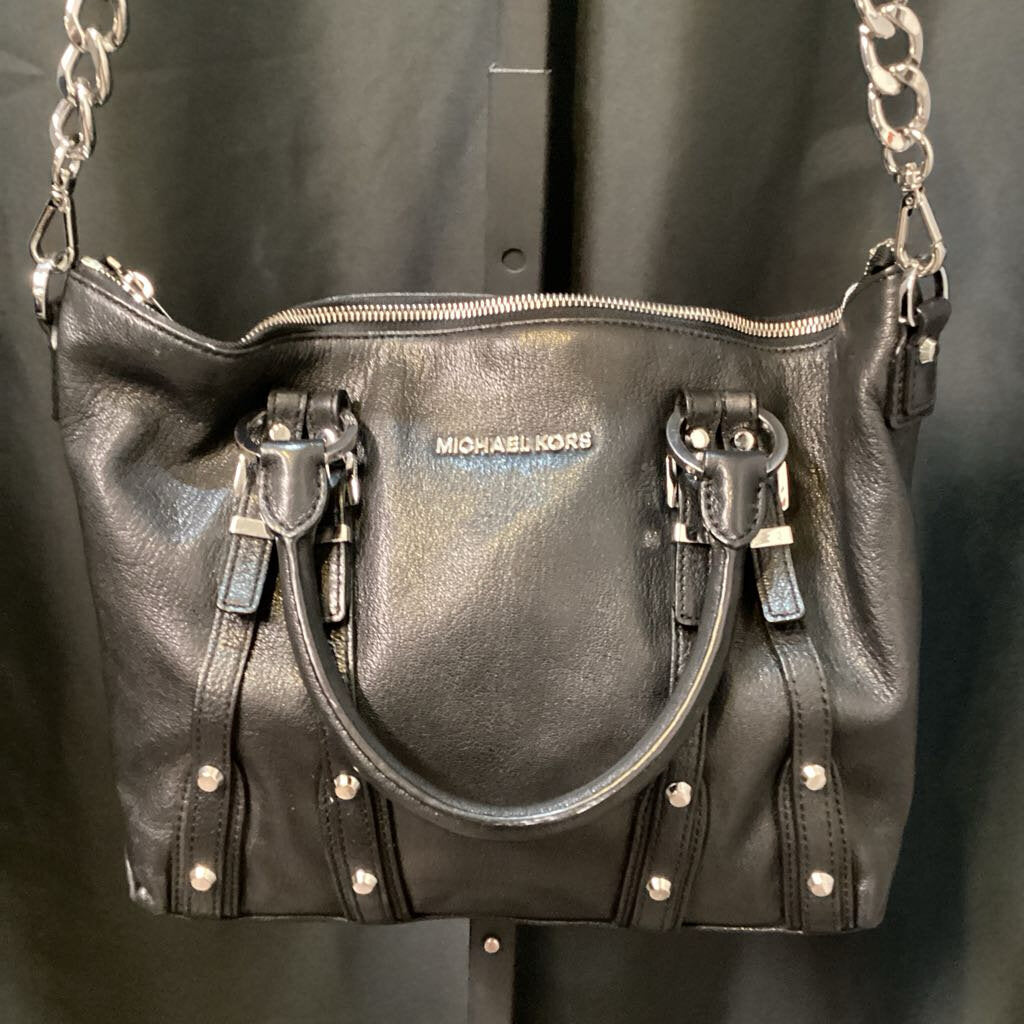 Michael Kors Grommet Detail Leather w Chainlink HANDBAGS M