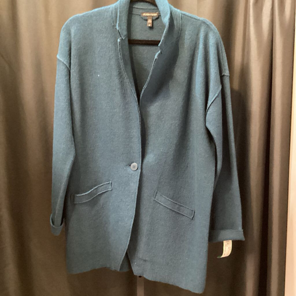 Eileen Fisher Knit Single Button Blazer JACKETS SP