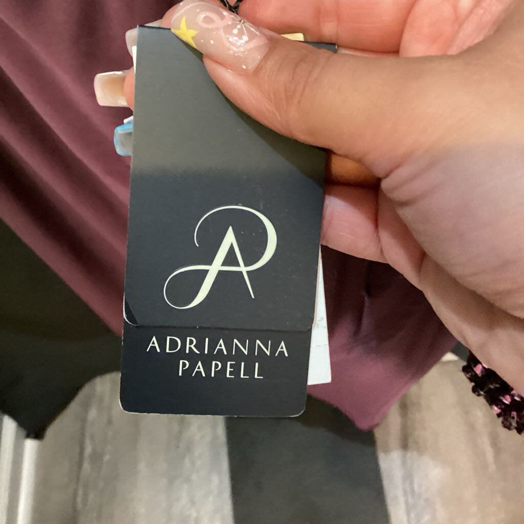 Adrianna Papell NWT Cross Front LS Maxi EVENING 4