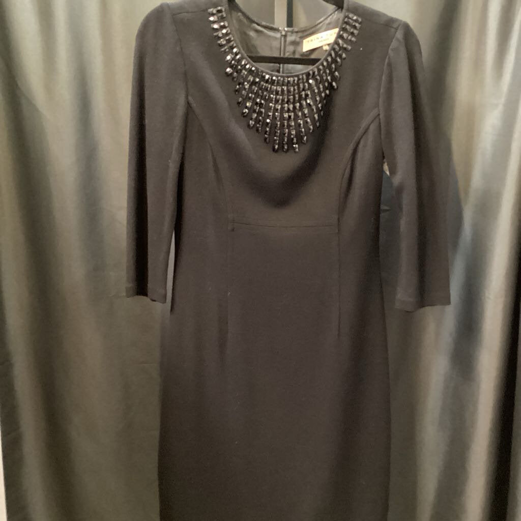 Trina Turk Bedazzled Neckline Sheath DRESSES 2