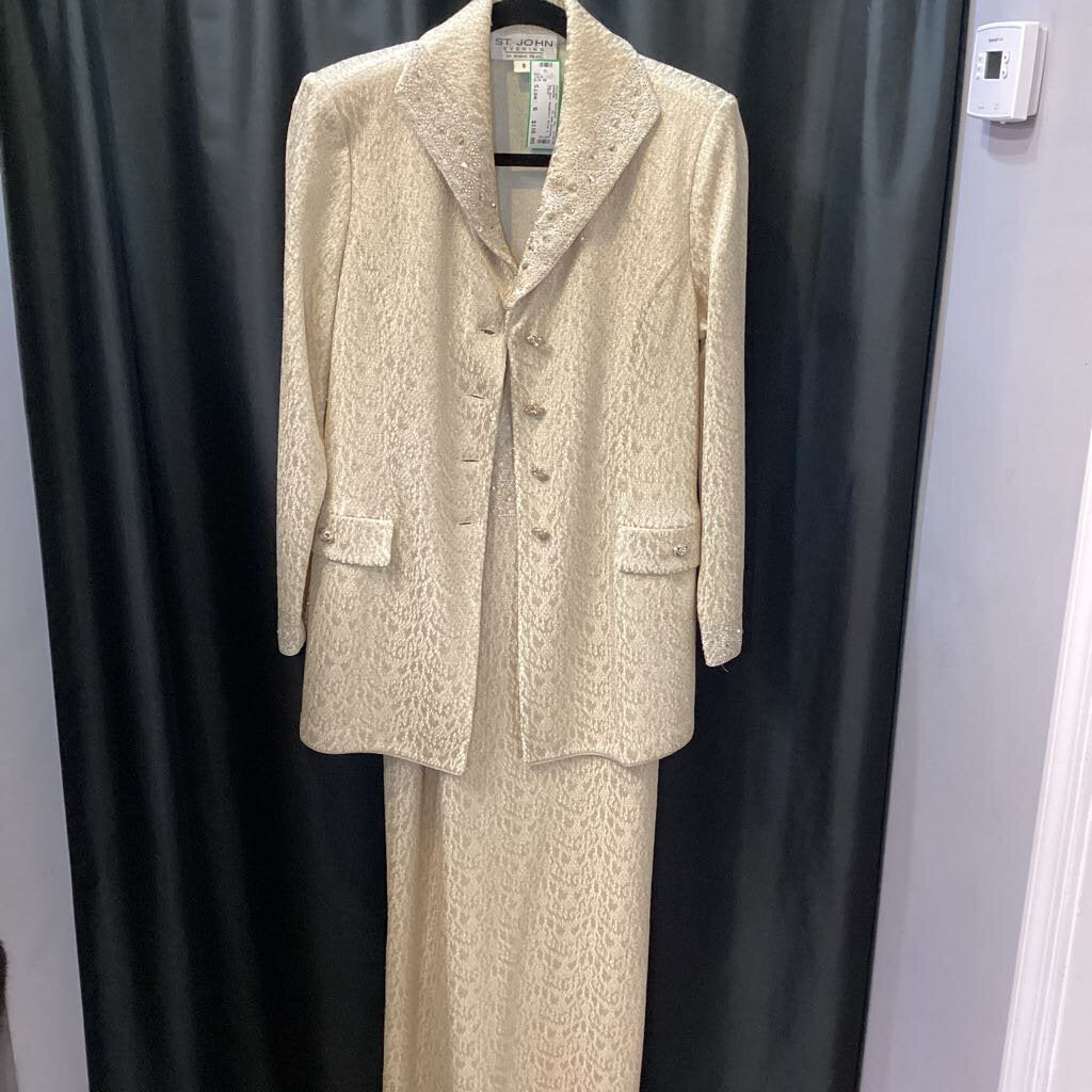 St John Evening 2pc Maxi Spaghetti Strap w Blazer EVENING 6