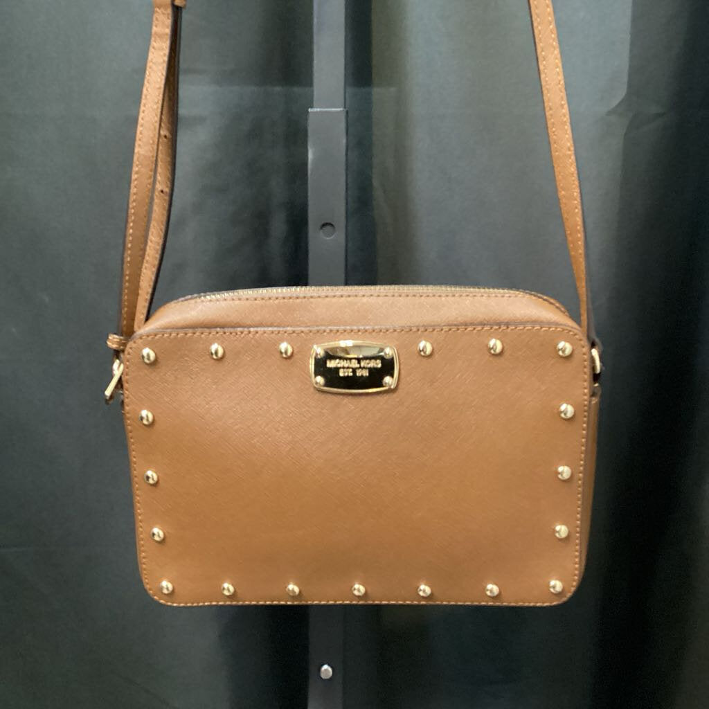 Michael Kors Studded Square Leather Crossbody HANDBAGS S