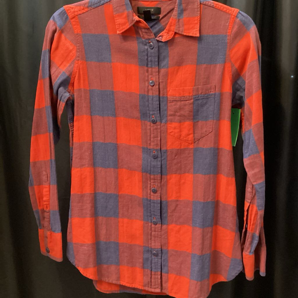 J Crew Plaid Button Up TOPS 0