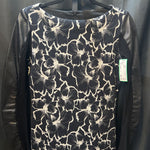 Load image into Gallery viewer, Nicole Miller Patterned Sheath Leather Sleeves DRESSES S
