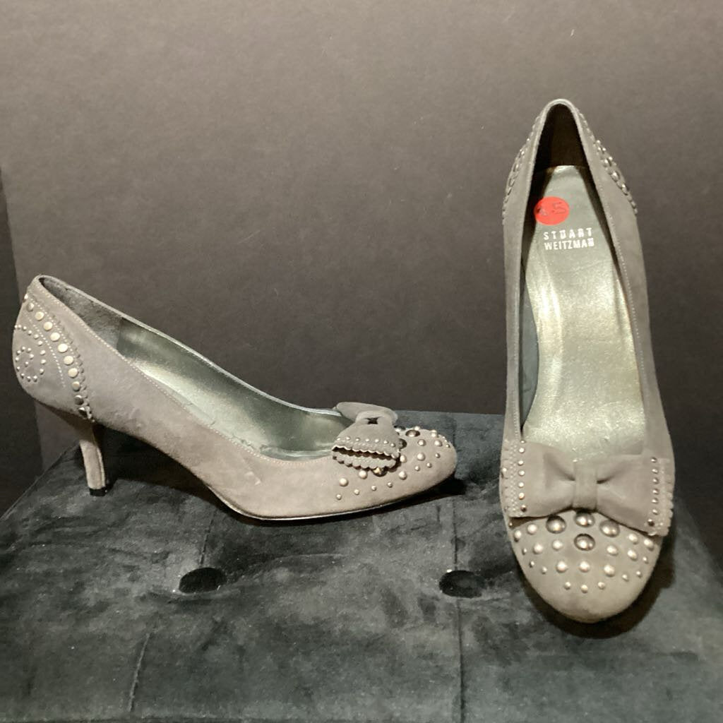 Stuart Weitzman Bow & Grommet Detail Pumps SHOES 8.5