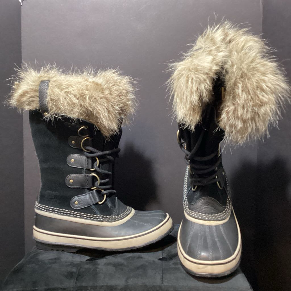 Sorel Tall Fur Trimmed Lace Up Snowboots BOOTS 8