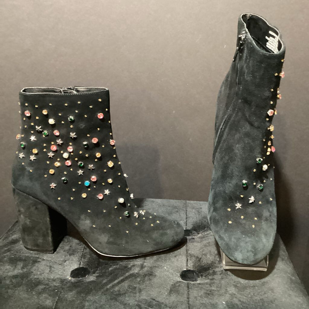 Steve Madden Studded Multi Rhinestone Ankle BOOTIES 6.5