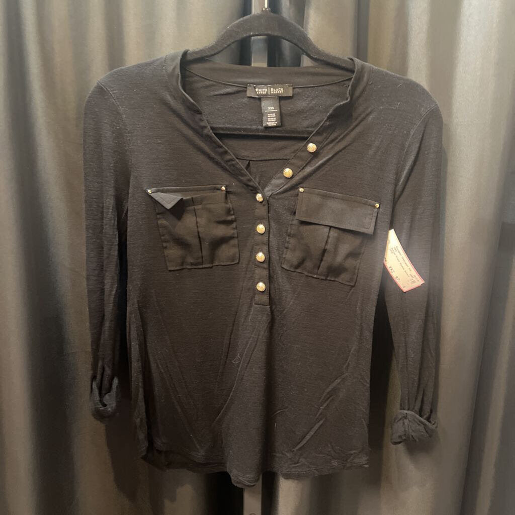 WHBM Button Front Pocket Detail TOPS XXS