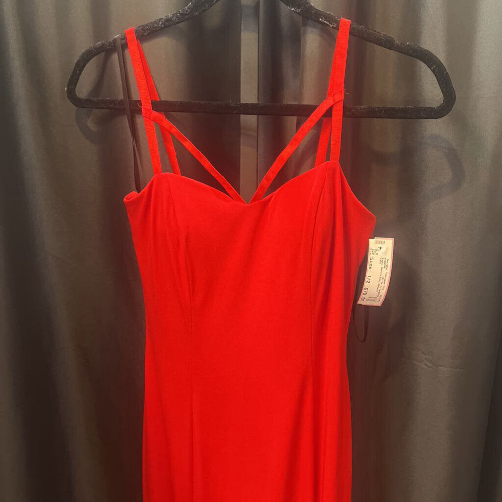 Nifty Triangles Cagey Bodice Maxi Sheath EVENING 1/2