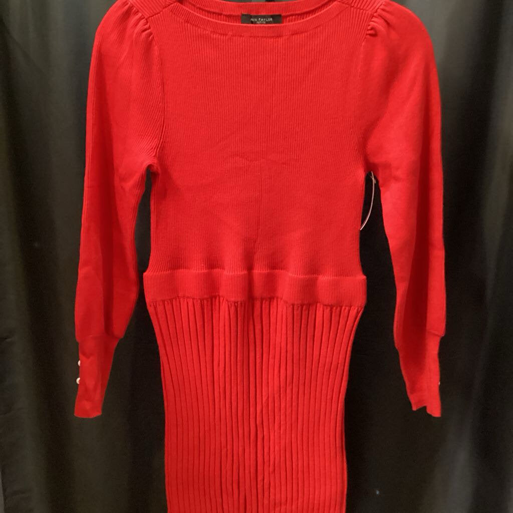 Ann Taylor NWT Ribbed Knit LS Midi DRESSES LP