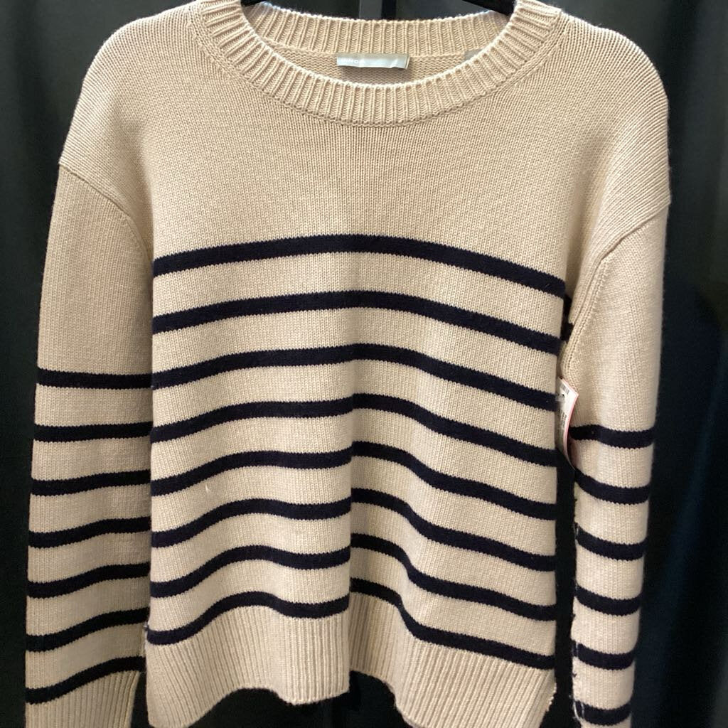 Vince Striped Tie Back LS SWEATERS M