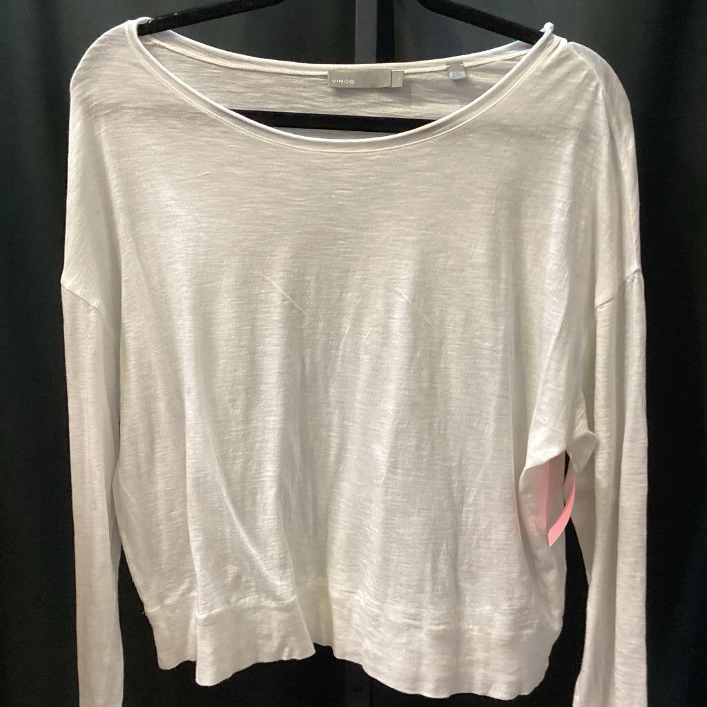Vince Basic Crew Neck LS TOPS M